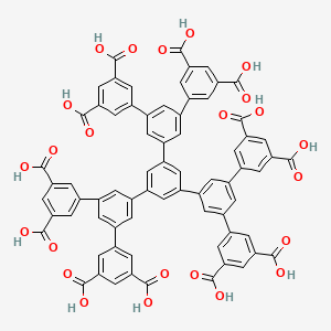 molecular formula C72H42O24 B11769122 3'-{3,5-Bis[3',5'-dicarboxy-5-(3,5-dicarboxyphenyl)-[1,1'-biphenyl]-3-yl]phenyl}-5'-(3,5-dicarboxyphenyl)-[1,1'-biphenyl]-3,5-dicarboxylic acid 