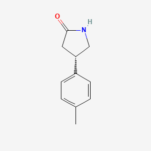 molecular formula C11H13NO B11769135 (S)-4-(P-Tolyl)pyrrolidin-2-one 