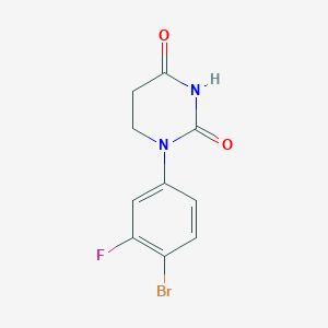 molecular formula C10H8BrFN2O2 B11769187 1-(4-Bromo-3-fluorophenyl)dihydropyrimidine-2,4(1H,3H)-dione 