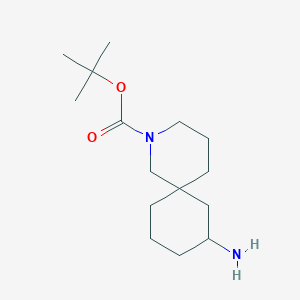 molecular formula C15H28N2O2 B11769195 tert-Butyl 8-amino-2-azaspiro[5.5]undecane-2-carboxylate 