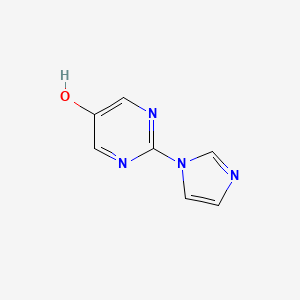 molecular formula C7H6N4O B11769237 2-(1H-Imidazol-1-YL)pyrimidin-5-OL 