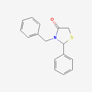 molecular formula C16H15NOS B11769264 3-Benzyl-2-phenylthiazolidin-4-one CAS No. 80353-43-1