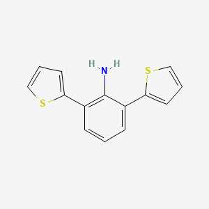 molecular formula C14H11NS2 B11769289 2,6-Di(thiophen-2-yl)aniline 