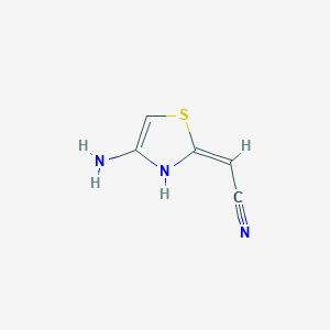 molecular formula C5H5N3S B1176929 Acetonitrile,(4-amino-2(3H)-thiazolylidene)- CAS No. 146356-15-2