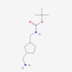 molecular formula C12H24N2O2 B11769332 N-Boc-1-[3-(aminomethyl)cyclopentyl]methanamine 