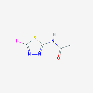 molecular formula C4H4IN3OS B11769343 N-(5-Iodo-1,3,4-thiadiazol-2-yl)acetamide 