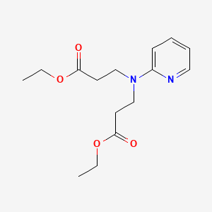 molecular formula C15H22N2O4 B11769358 Ethyl 3-[(3-ethoxy-3-oxopropyl)-pyridin-2-ylamino]propanoate CAS No. 5436-02-2