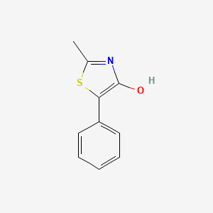 molecular formula C10H9NOS B11769389 2-Methyl-5-phenyl-1,3-thiazol-4-ol CAS No. 55073-97-7
