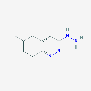 molecular formula C9H14N4 B11769434 3-Hydrazinyl-6-methyl-5,6,7,8-tetrahydrocinnoline 