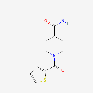 molecular formula C12H16N2O2S B11769440 N-methyl-1-(thiophene-2-carbonyl)piperidine-4-carboxamide 