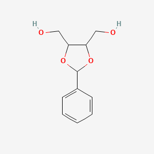 molecular formula C11H14O4 B11769448 (2-Phenyl-1,3-dioxolane-4,5-diyl)dimethanol CAS No. 35572-34-0