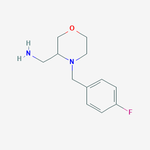 molecular formula C12H17FN2O B117695 (4-(4-Fluorobenzyl)morpholin-3-yl)methanamine CAS No. 174561-70-7