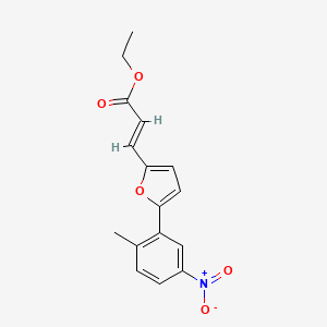 molecular formula C16H15NO5 B11769502 Ethyl 3-(5-(2-methyl-5-nitrophenyl)furan-2-yl)acrylate 
