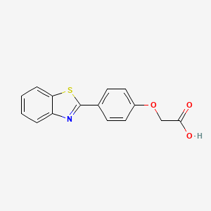 molecular formula C15H11NO3S B11769555 (4-Benzothiazol-2-yl-phenoxy)-acetic acid 