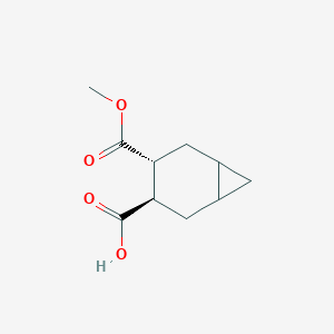 molecular formula C10H14O4 B11769572 (3R,4R)-4-(Methoxycarbonyl)bicyclo[4.1.0]heptane-3-carboxylic acid 