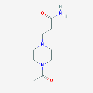molecular formula C9H17N3O2 B11769593 3-(4-Acetylpiperazin-1-yl)propanamide 