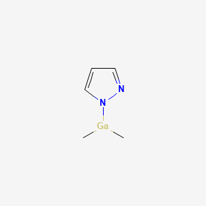 molecular formula C5H9GaN2 B11769614 Gallium, dimethyl-1H-pyrazol-1-yl- CAS No. 79422-25-6