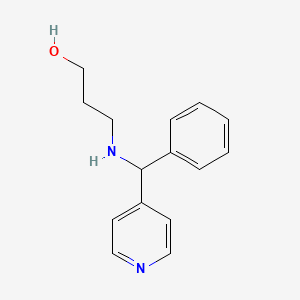 molecular formula C15H18N2O B11769794 3-((Phenyl(pyridin-4-yl)methyl)amino)propan-1-ol 