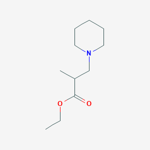 molecular formula C11H21NO2 B11769795 Ethyl 2-Methyl-3-(piperidin-1-yl)propanoate 