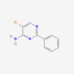 molecular formula C10H8BrN3 B11769834 5-Bromo-2-phenylpyrimidin-4-amine 