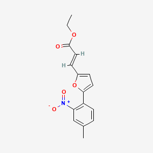 molecular formula C16H15NO5 B11769870 Ethyl 3-(5-(4-methyl-2-nitrophenyl)furan-2-yl)acrylate 