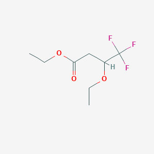 molecular formula C8H13F3O3 B11769875 Ethyl 3-ethoxy-4,4,4-trifluorobutyrate 