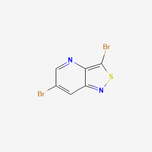 molecular formula C6H2Br2N2S B11769898 3,6-Dibromoisothiazolo[4,3-b]pyridine CAS No. 1643854-33-4