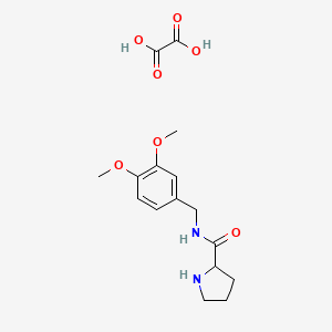 molecular formula C16H22N2O7 B11769927 N-(3,4-Dimethoxybenzyl)pyrrolidine-2-carboxamide oxalate 
