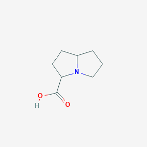 molecular formula C8H13NO2 B11769932 Hexahydro-1H-pyrrolizine-3-carboxylic acid CAS No. 2581-04-6