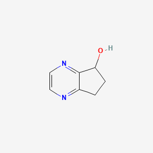 molecular formula C7H8N2O B11769945 6,7-Dihydro-5H-cyclopenta[b]pyrazin-5-ol 