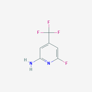 molecular formula C6H4F4N2 B11769947 6-Fluoro-4-(trifluoromethyl)pyridin-2-amine 