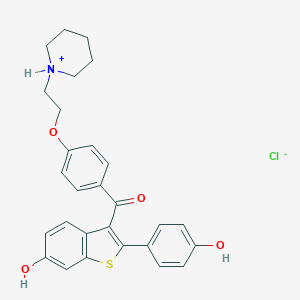 molecular formula C28H27NO4S ? HCl B001177 Raloxifene hydrochloride CAS No. 82640-04-8
