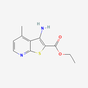 molecular formula C11H12N2O2S B11770005 Ethyl 3-amino-4-methylthieno[2,3-b]pyridine-2-carboxylate 