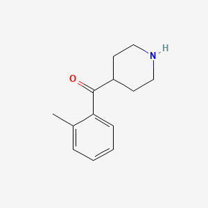 molecular formula C13H17NO B11770037 Piperidin-4-yl(o-tolyl)methanone 