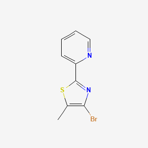 molecular formula C9H7BrN2S B11770039 4-Bromo-5-methyl-2-(pyridin-2-yl)thiazole 