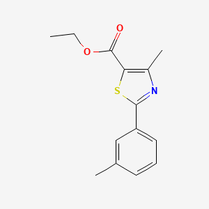molecular formula C14H15NO2S B11770046 Ethyl 4-Methyl-2-(3-methylphenyl)thiazole-5-carboxylate CAS No. 54001-10-4