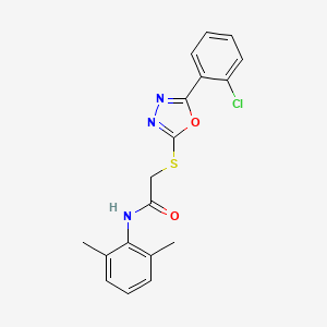 molecular formula C18H16ClN3O2S B11770074 2-((5-(2-Chlorophenyl)-1,3,4-oxadiazol-2-yl)thio)-N-(2,6-dimethylphenyl)acetamide 