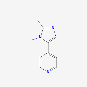 molecular formula C10H11N3 B11770083 4-(1,2-Dimethyl-1H-imidazol-5-yl)pyridine 