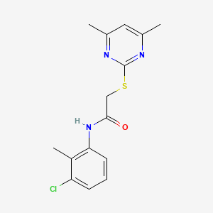 molecular formula C15H16ClN3OS B11770094 N-(3-Chloro-2-methylphenyl)-2-((4,6-dimethylpyrimidin-2-yl)thio)acetamide 