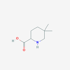 molecular formula C8H15NO2 B11770159 5,5-Dimethylpiperidine-2-carboxylic acid CAS No. 676355-70-7