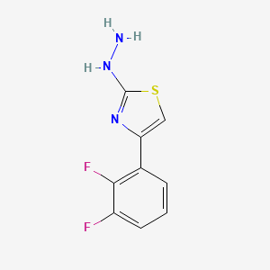 molecular formula C9H7F2N3S B11770247 4-(2,3-Difluorophenyl)-2-hydrazinylthiazole 
