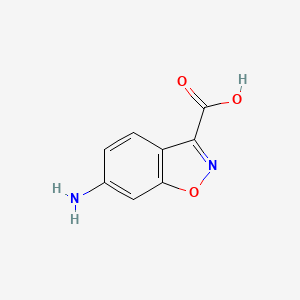 molecular formula C8H6N2O3 B11770324 6-Aminobenzo[d]isoxazole-3-carboxylic acid 