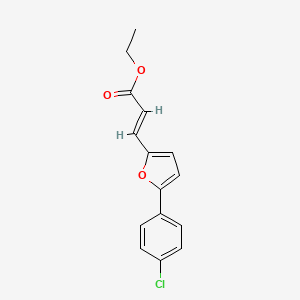 molecular formula C15H13ClO3 B11770333 Ethyl 3-(5-(4-chlorophenyl)furan-2-yl)acrylate 