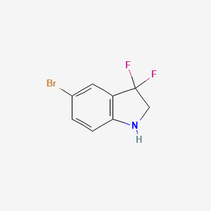 molecular formula C8H6BrF2N B11770351 5-Bromo-3,3-difluoroindoline 