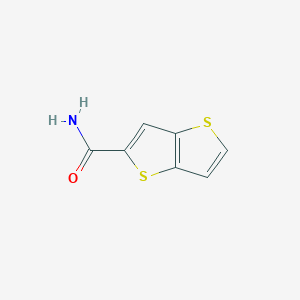 molecular formula C7H5NOS2 B11770374 Thieno[3,2-b]thiophene-2-carboxamide 