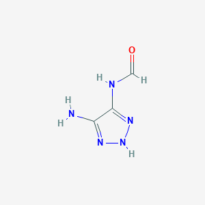 molecular formula C3H5N5O B11770378 N-(5-Amino-2H-1,2,3-triazol-4-yl)formamide 