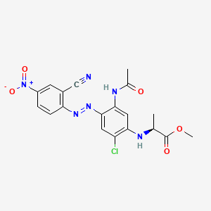 molecular formula C7H4F6N2O4S2 B1177090 L-Alanine, N-(5-(acetylamino)-2-chloro-4-((2-cyano-4-nitrophenyl)azo)phenyl)-, methyl ester CAS No. 157707-95-4