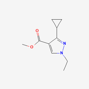 molecular formula C10H14N2O2 B11771791 Methyl 3-cyclopropyl-1-ethyl-1H-pyrazole-4-carboxylate 