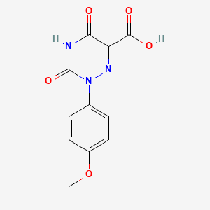 molecular formula C11H9N3O5 B11771890 2-(4-Methoxyphenyl)-3,5-dioxo-2,3,4,5-tetrahydro-1,2,4-triazine-6-carboxylic acid 