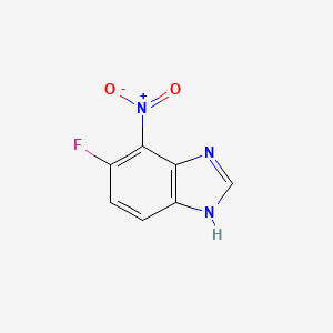 molecular formula C7H4FN3O2 B11771989 5-fluoro-4-nitro-1H-benzo[d]imidazole 